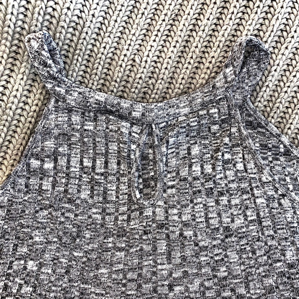 Gray Stiched Halter Top